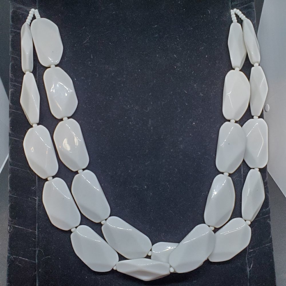 Vintage White Multi-Strand Necklace
